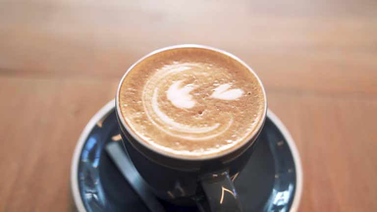 Coffee cup with latte art