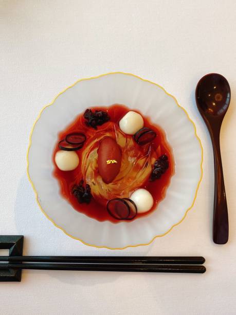 istock an odd style meal sitting on a plate with chopsticks 1492888958