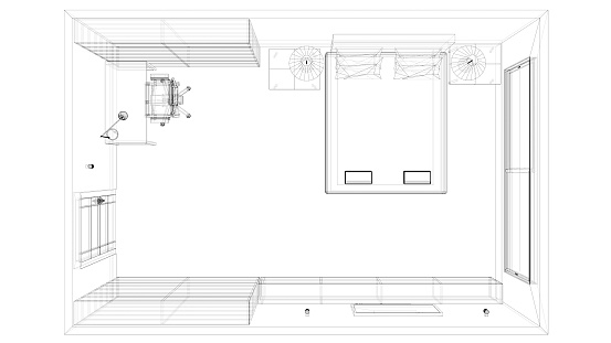 3D illustration of plan interior
