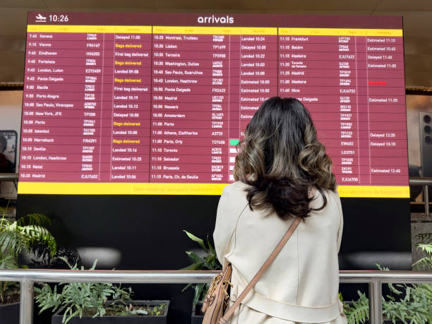 istock Tourist destination on airport dashboard 1492894020