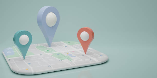 istock GPS. navigator pin checking  with map on blue background. Location pin and location map with copy space for message or texts. location icon. 3d rendering illustration. 1492905569