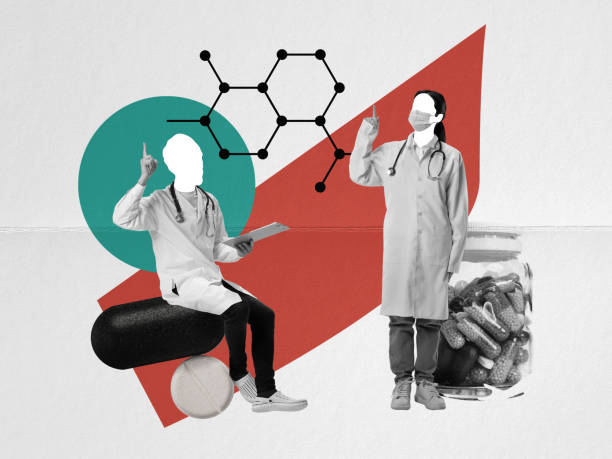 istock Doctors, scientists working on developments new meds, pills. Prevention of illness, treatment of hard virus diseases. Contemporary art collage. 1492919736