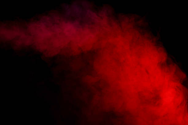 istock Purple and blue steam on a black background. 1492924563