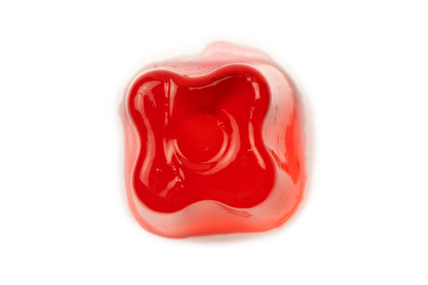 istock Sweet fruit jelly dessert isolated on white background. 1492924703