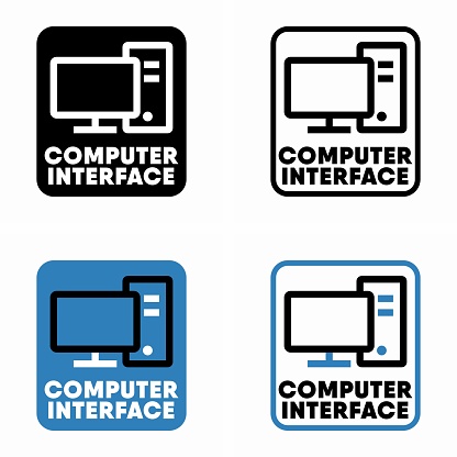 Computer Interface Vector Information Sign Stock Illustration ...