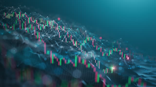Emerging Financial Data - Stock Market, Recession, Bear Market - Loopable Background Animation