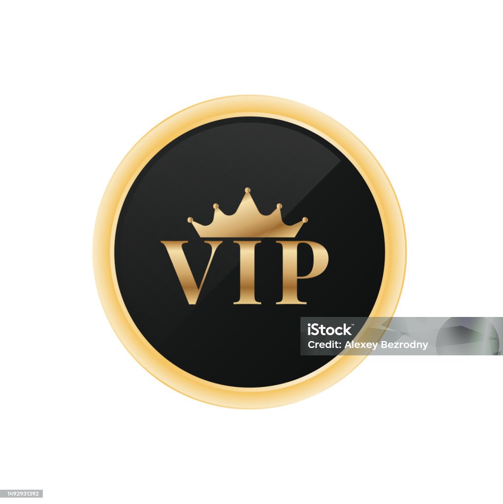 Vip First. Icon Vip Token Badge Vector V I P Badge Stock Illustration - Download Image ...