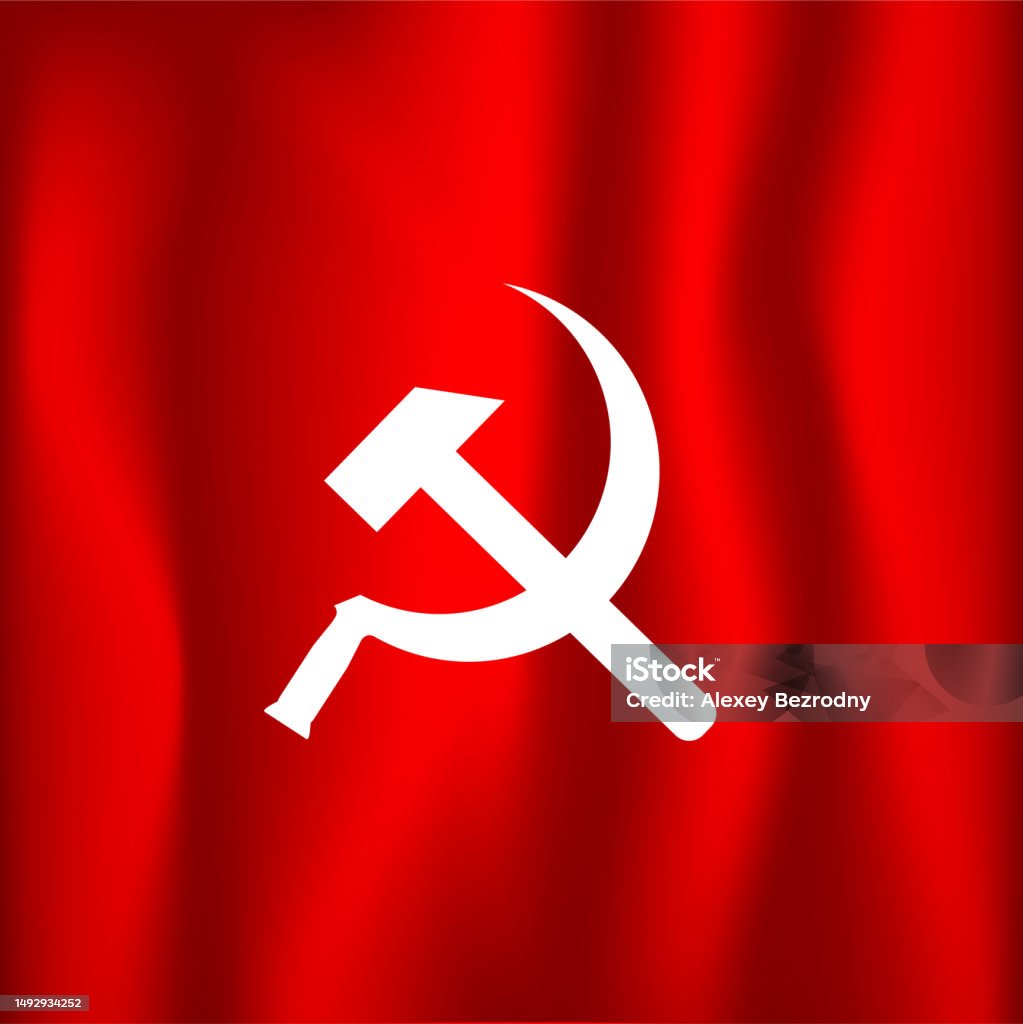 Drapeau Rouge De Lunion Soviétique Symbole Des Républiques Socialistes