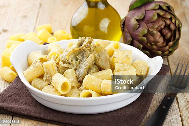 Pasta With Artichoke Stock Photo - Download Image Now - Artichoke, Pasta, Savory Sauce