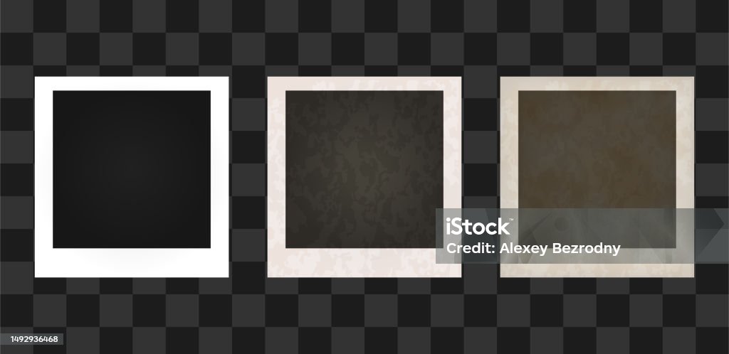 Worn Frame Vector Photo Frames With Worn Lining Isolated Stock Illustration - Download ...