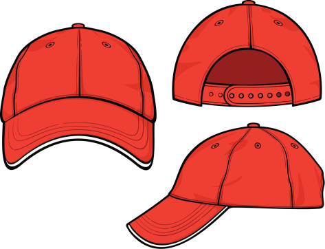 Red Baseball Cap Stock Illustration - Download Image Now - Baseball Cap,  Vector, Cut Out - iStock