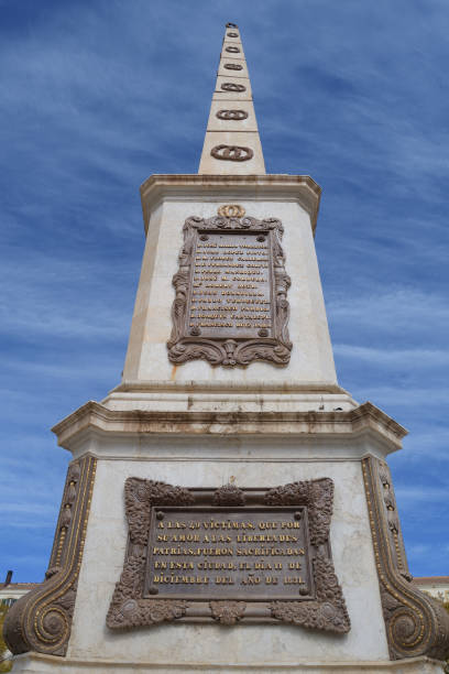 istock Obelisk monument to Torrijos in Plaza de la Merced, Malaga, Spain 1492937123