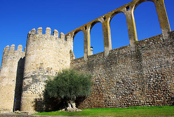 Wall of aqueduct in Serpa, Alentejo, Portugal