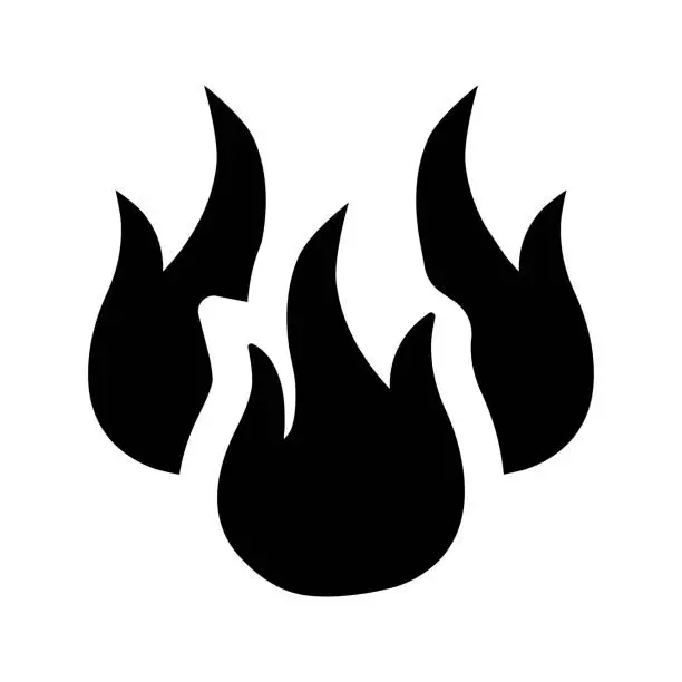 Vector illustration of Burning, burnt icon.