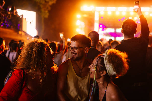 istock Exuberant friends at concert 1492941333