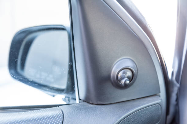 istock side mirror in a car with manual adjustment 1492943366