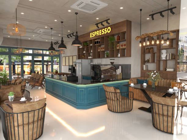 istock 3d render of coffee shop, espresso cafe 1492952892