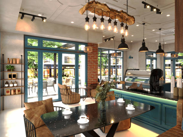 istock 3d render of coffee shop, espresso cafe 1492952950