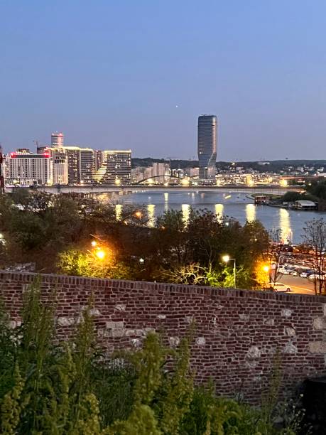 istock Night view on Belgrade from Kalemegdan, Serbia 1492955736