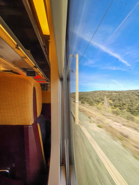 istock View from inside the window of a high-speed train in Spain. 1492962113