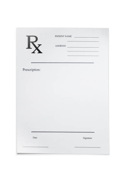 Prescription Blank prescription isolated on white background prescription medicine stock pictures, royalty-free photos & images