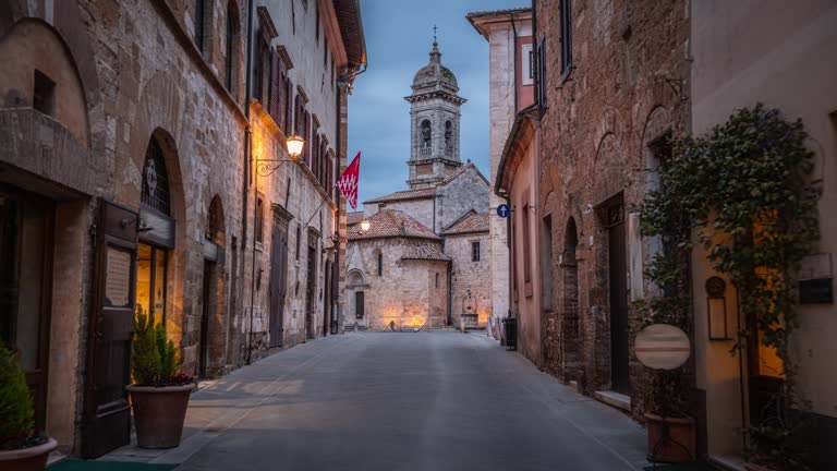 Old italian town in Tuscany, San Quirico d’Orcia