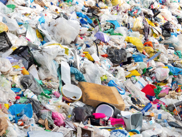 istock Plastic waste at a recycling plant for separation. 1492968055