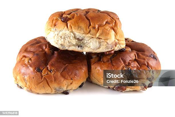 Bun With Raisins Stock Photo - Download Image Now - Bun - Bread, Sweet Bun, Raisin