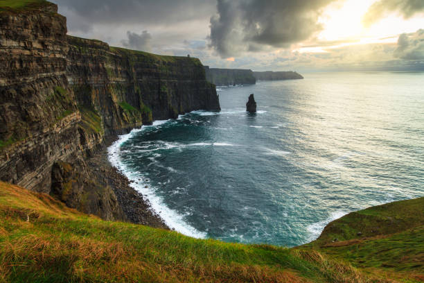 istock Cliffs of Moher above the Atlantic Ocean at sunset, Ireland. 1492969322