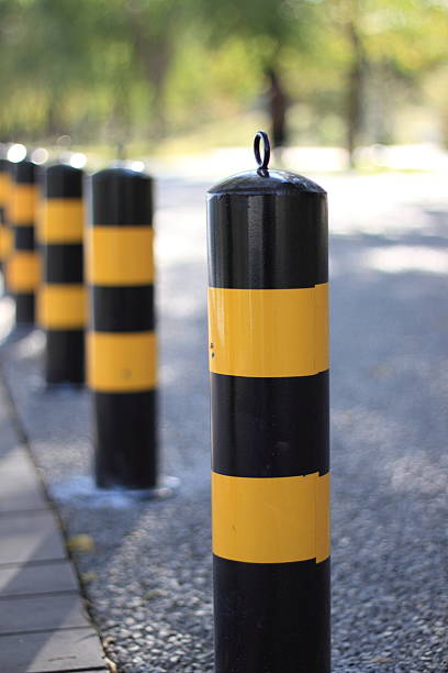 istock Seclusion Signs on the road’s side in a line. 149297178
