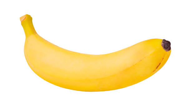 istock Banana one yellow unpeeled whole, isolated on white background with clipping path 1492973028