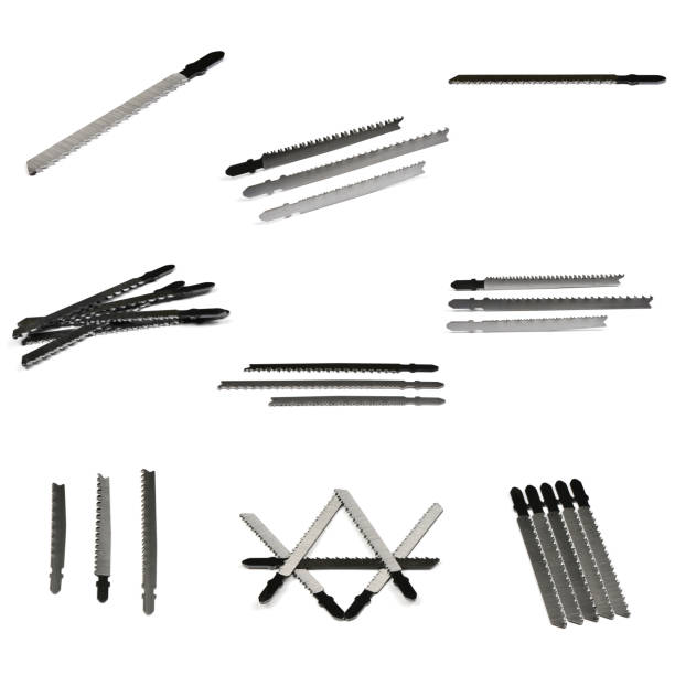 istock Nine jigsaw blades for wood isolated 1492976339