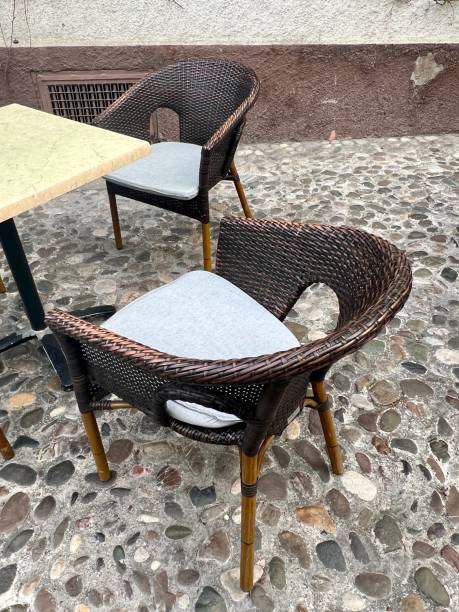 istock Empty sidewalk cafe in Belgrade, Serbia 1492977122