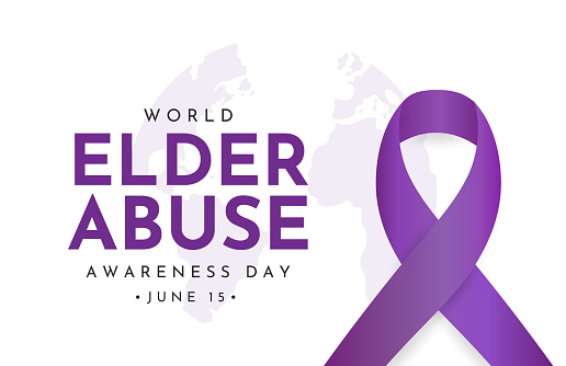 World Elder Abuse Awareness Day background, June 15. Vector illustration. EPS10