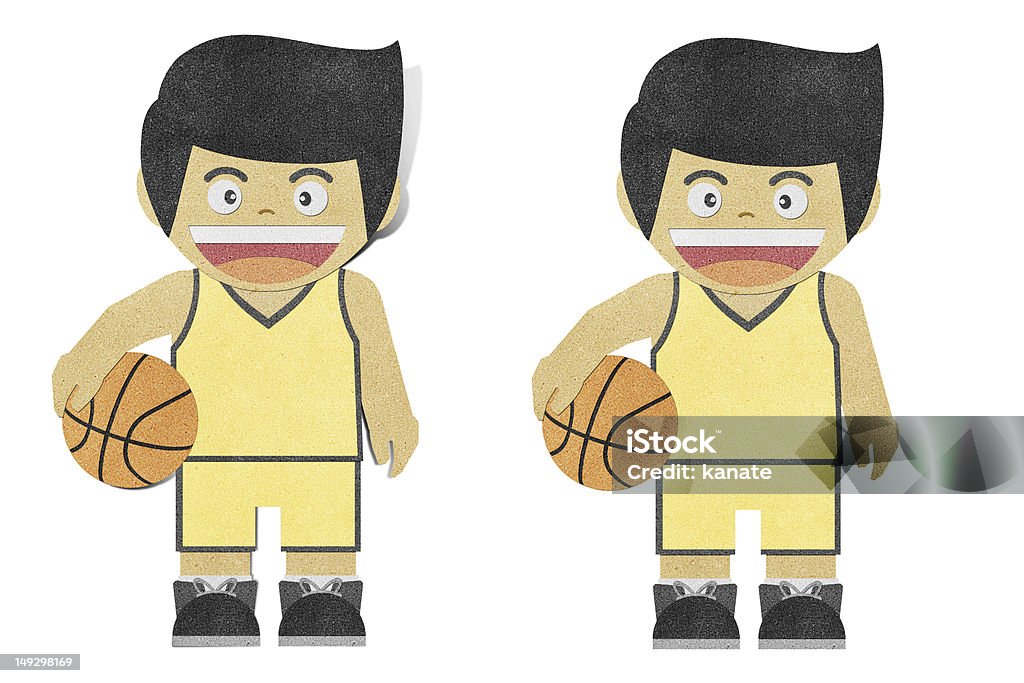 Paperboy (jugador de baloncesto) reciclado papercraft - Ilustración de stock de Adolescente libre de derechos