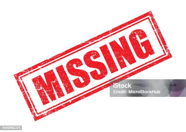 Missing In This Red Missing Stamp Stock Illustration - Download Image Now - Lost ...