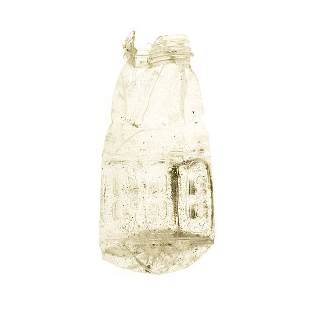 Still life of a Dirty Crushed Plastic Water Bottle