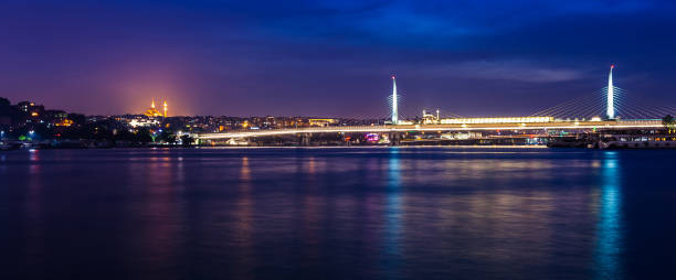 istock Istanbul night view from Bosphorus strait, Turkey. Summer travel 1492988993