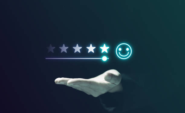 istock Businessman with smiley face emoticon on virtual touch screen 1492989226