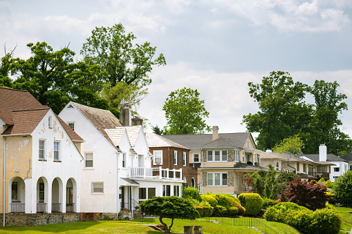Single-family homes in Forest Park, suburbs of  Baltimore, Maryland.