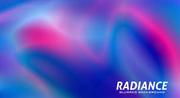 Vector illustration of Multicolor blurred background with deep cerise, purple and blue gradient. Vector wallpaper
