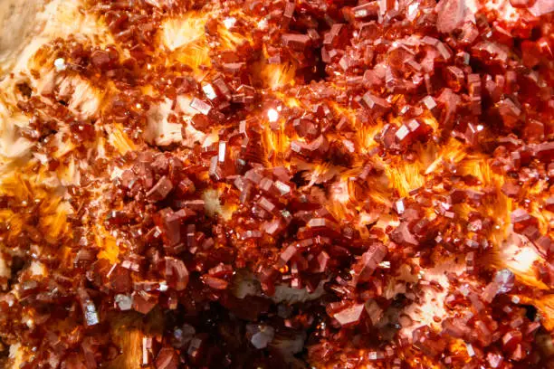 Photo of Texture of the vanadinite mineral