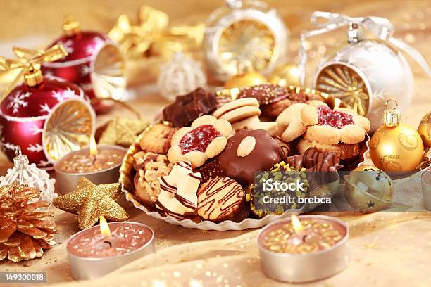 Delicious Christmas Cookies Stock Photo - Download Image Now - Arrangement, Candle, Celebration