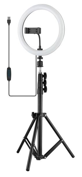 istock LED selfies lamp with tripod, white background in insulation 1493001228