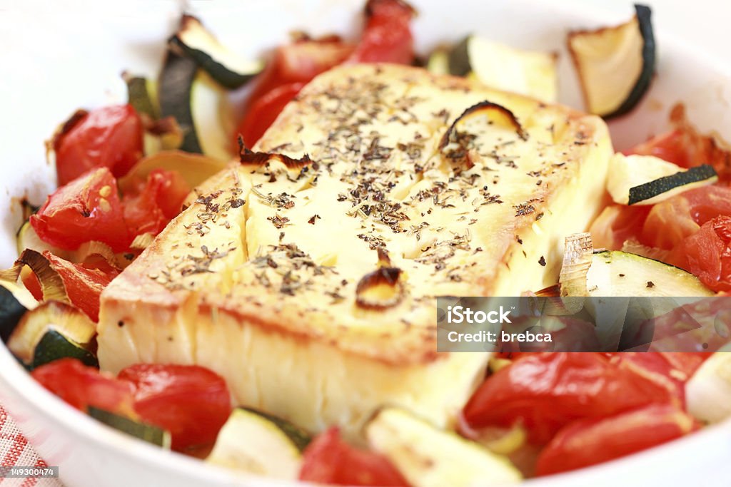 Au four fromage Feta avec des légumes - Photo de Féta libre de droits