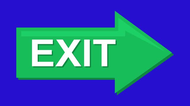 video animation icon arrow  exit