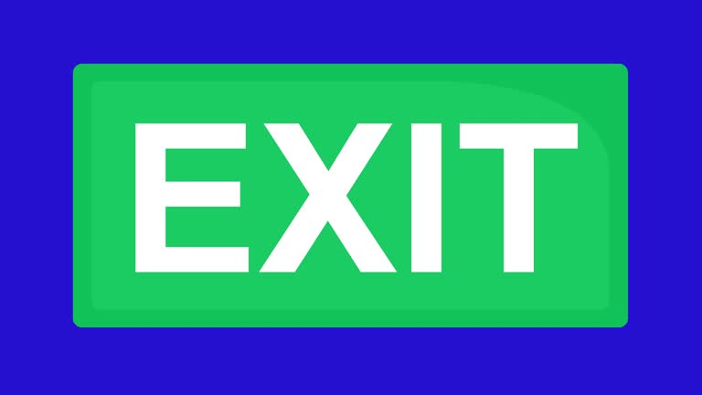 Animated Computer Exit 100+ Exit Sign Cartoon Stock Videos and Royalty-Free Footage - iStock