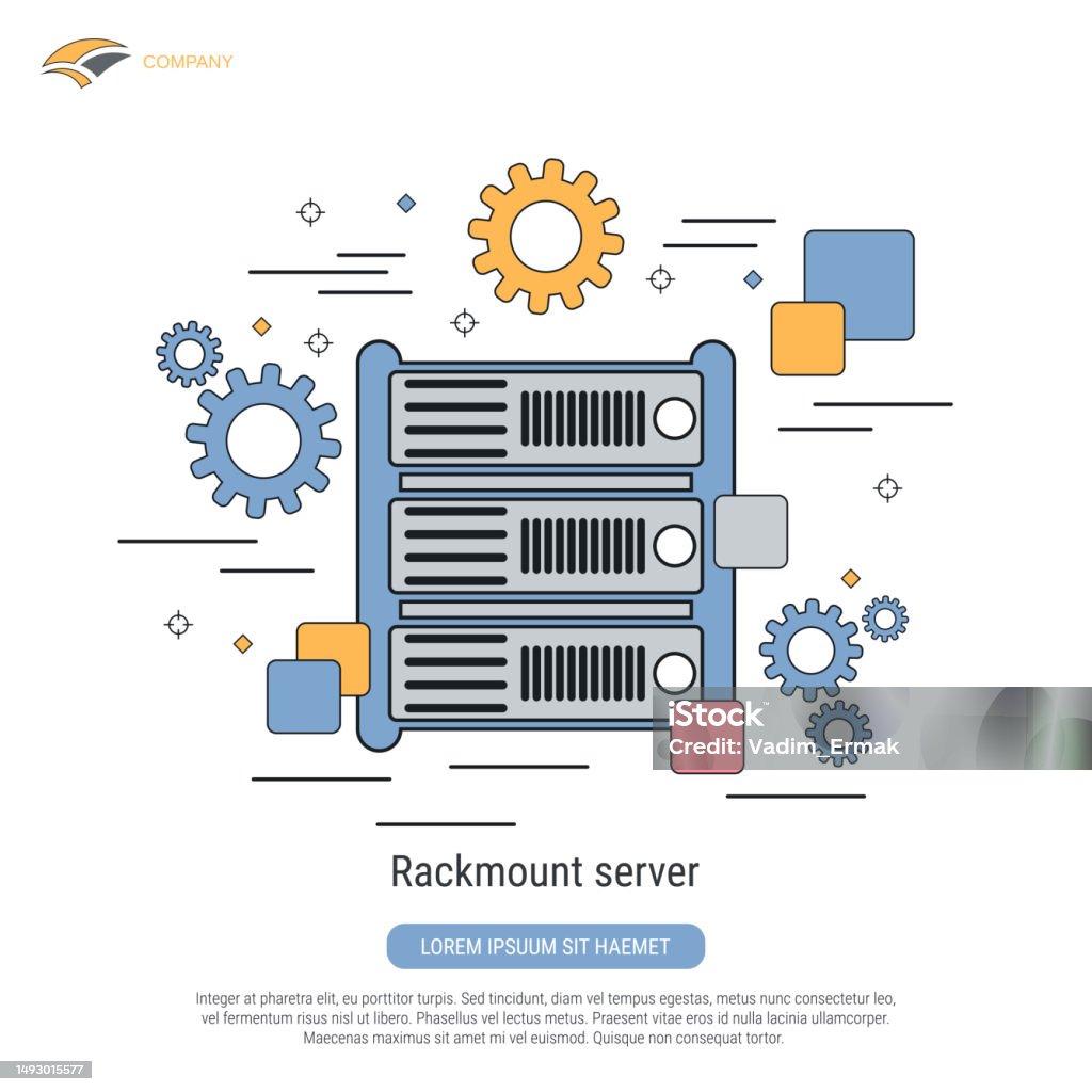Rackmount Server Vector Concept Stock Illustration - Download Image Now ...