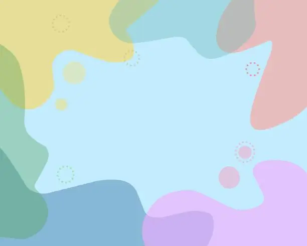 Vector illustration of Abstract fluid background in pastel colors, with a simple design