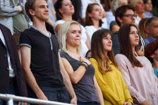 istock Listening to nationa anthem 1493017187